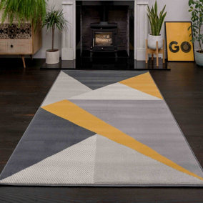Grey Gold Marble Look A Like Rugs Small Extra Large Modern Carpets Soft  Thick