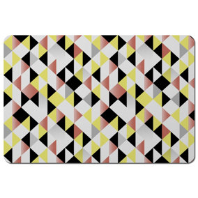 Yellow, Pink & Black Geometric Pattern (Placemat) / Default Title