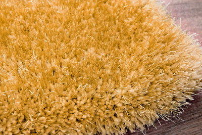 Yellow Plain Handmade Luxurious Modern Plain Shaggy Sparkle asy to Clean Rug For Dining Room Bedroom And Living Room-80cm X 150cm