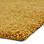 Yellow Plain Shaggy Modern Easy to Clean Rug for Living Room Bedroom and Dining Room-120cm X 170cm