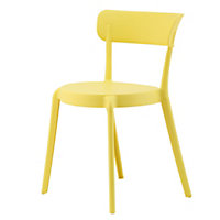 Yellow Plastic Bistro Dining Chair