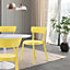 Yellow Plastic Bistro Dining Chair