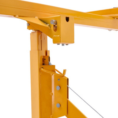 Yellow Profession Mobile 11ft Drywall Hoist Plasterboard Lifter Caster Panel Sheet Lift - 5