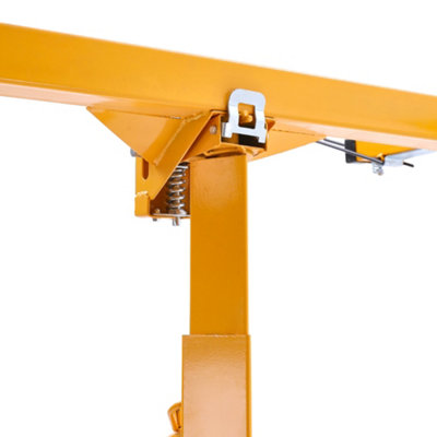 Yellow Profession Mobile 16ft Drywall Hoist Plasterboard Lifter Caster Panel Sheet Lift