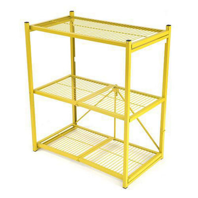Yellow Rapid Folding Shelving 1050h x 905w x 515d 3 Shelves