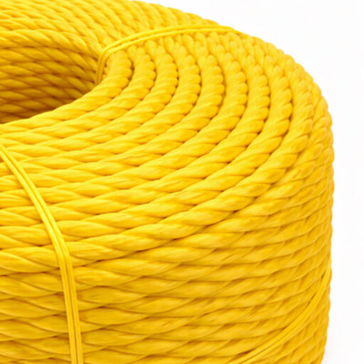 Yellow Rope Polypropylene Strong Poly General Purpose Rope - 10mm x ...