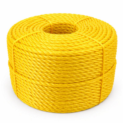Yellow Rope Polypropylene Strong Poly General Purpose Rope - 6mm x 30metres