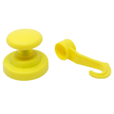 Yellow Rubber Coated Neodymium Magnet with Swivel Hook for Holding Rope ...