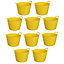 Yellow Set Of 10 Plastic Flexi Tub Storage Bucket 42L Builders Garden Horse Feed Trug Laundry Toy