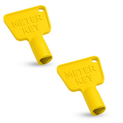 Yellow Triangle Utility Gas Meter Box Keys, Gas & Electric Meter Key ...