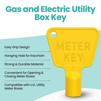 Yellow Triangle Utility Gas Meter Box Keys, Gas & Electric Meter Key ...