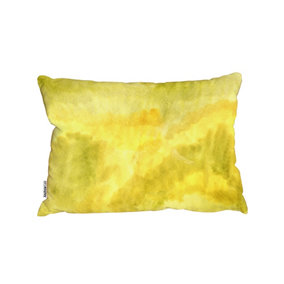 Yellow Watercolour Outdoor Cushion / 30cm x 45cm