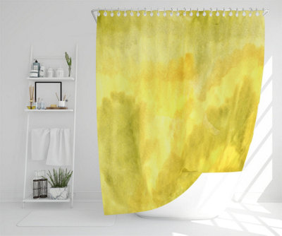 Yellow Watercolour Shower Curtain / Default Title Price Comparisons | Compare The Build