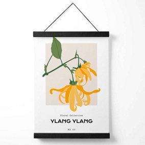 Yellow Ylang Ylang Plant Flower Market Spring Medium Poster with Black Hanger