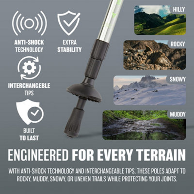Yellowstone Horizon Trekking Pole Pair Hiking Camping Tool Multi-colour - 5