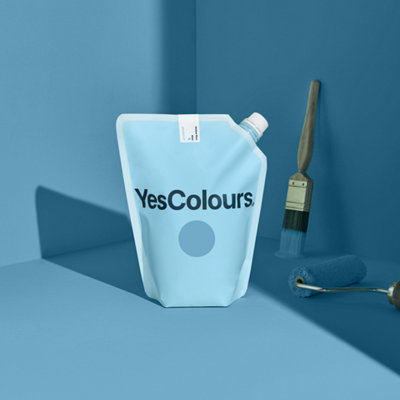 YesColours Calming Blue matt emulsion paint, 1 Litre, Premium, Low VOC ...