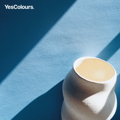 YesColours Calming Blue matt emulsion paint, 1 Litre, Premium, Low VOC, Pet Friendly, Sustainable, Vegan