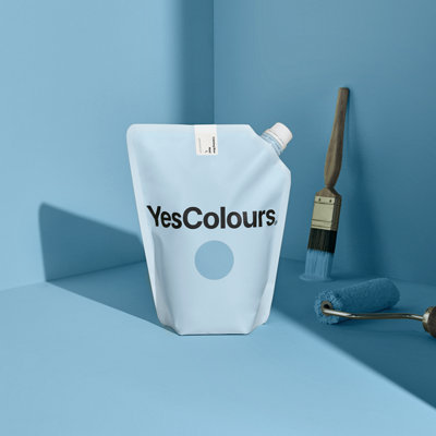 YesColours Calming Blue matt emulsion paint, 5 Litres, Premium, Low VOC