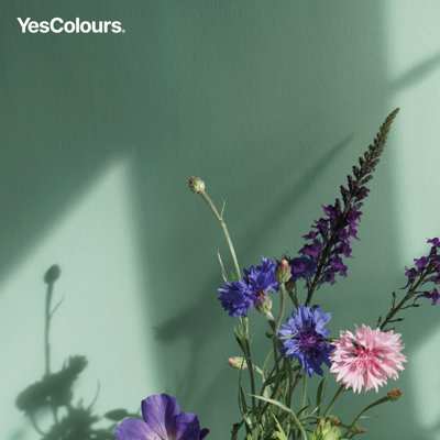 YesColours Calming Green matt emulsion paint, 2 Litres
