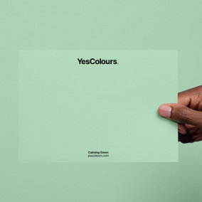 YesColours Calming Green paint swatch, perfect colour match