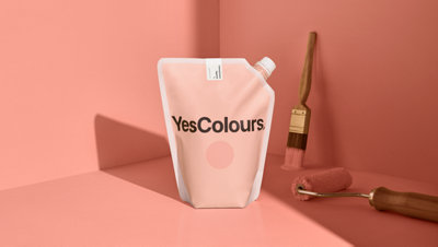 YesColours Calming Peach eggshell paint,  1 Litre, Premium, Low VOC, Pet Friendly, Sustainable, Vegan
