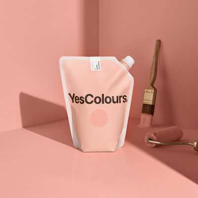 YesColours Calming Peach eggshell paint, 1 Litre