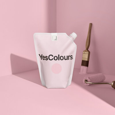 YesColours Calming Pink matt emulsion paint, 1 Litre, Premium, Low VOC, Pet Friendly, Sustainable, Vegan