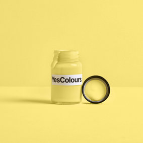 YesColours Calming Yellow paint sample (60ml), Premium, Low VOC, Pet Friendly, Sustainable, Vegan