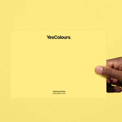 YesColours Calming Yellow paint swatch, perfect colour match