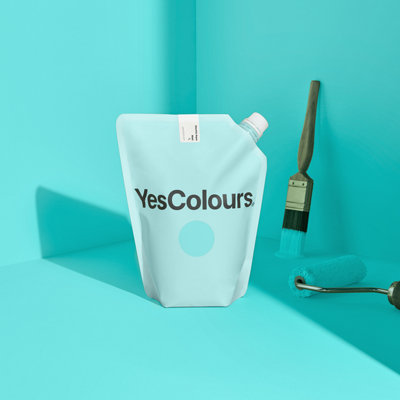 YesColours Electric Aqua matt emulsion paint, 3 Litres