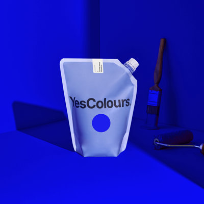 YesColours Electric Blue masonry paint, 1 Litre, Premium, Low VOC, Pet