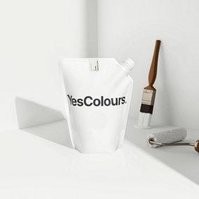 YesColours Electric Hot White eggshell paint,  1 Litre, Premium, Low VOC, Pet Friendly, Sustainable, Vegan
