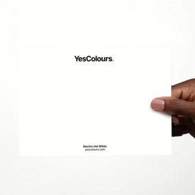 YesColours Electric Hot White paint swatch, perfect colour match