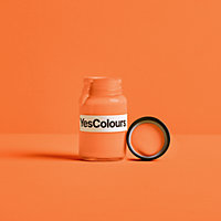 YesColours Electric Orange paint sample (60ml), Premium, Low VOC, Pet Friendly, Sustainable, Vegan