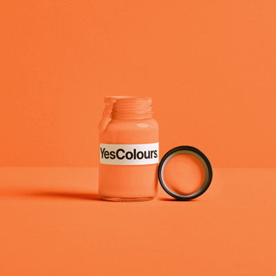 YesColours Electric Orange paint sample (60ml), Premium, Low VOC, Pet Friendly, Sustainable, Vegan