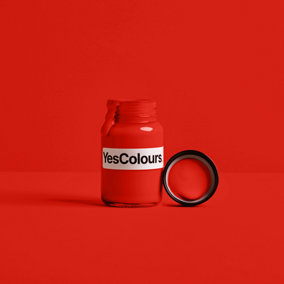 YesColours Electric Red paint sample (60ml), Premium, Low VOC, Pet Friendly, Sustainable, Vegan