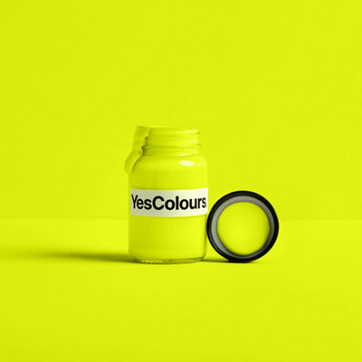 YesColours Electric Yellow paint sample (60ml), Premium, Low VOC, Pet Friendly, Sustainable, Vegan