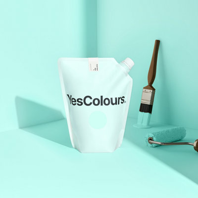 YesColours Fresh Aqua matt emulsion paint, 2 Litres, Premium, Low VOC