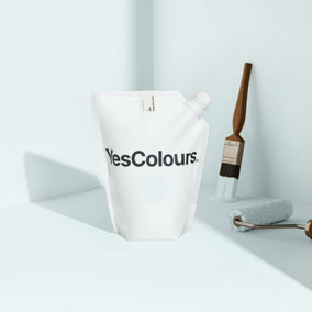 YesColours Fresh Cool White matt emulsion paint, 1 Litre, Premium, Low VOC, Pet Friendly, Sustainable, Vegan