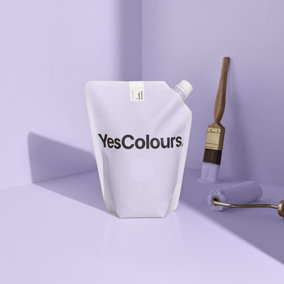 YesColours Fresh Lilac eggshell paint,  1 Litre, Premium, Low VOC, Pet Friendly, Sustainable, Vegan