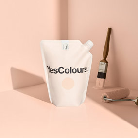 YesColours Fresh Peach eggshell paint,  1 Litre, Premium, Low VOC, Pet Friendly, Sustainable, Vegan