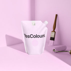YesColours Fresh Pink matt emulsion paint, 1 Litre, Premium, Low VOC, Pet Friendly, Sustainable, Vegan