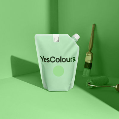 YesColours Friendly Green matt emulsion paint, 4 Litres