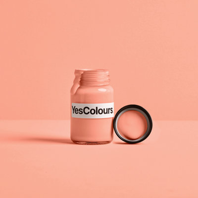 YesColours Friendly Peach paint sample (60ml), Premium, Low VOC, Pet Friendly, Sustainable, Vegan