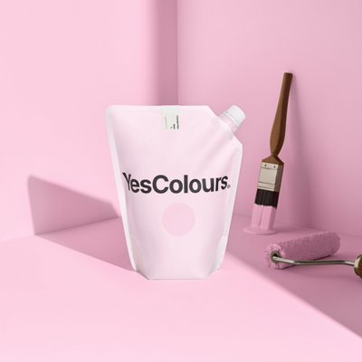 YesColours Friendly Pink matt emulsion paint, 1 Litre
