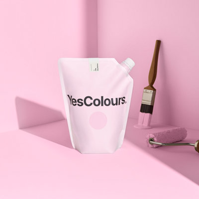 YesColours Friendly Pink matt emulsion paint, 5 Litres, Premium, Low VOC, Pet Friendly, Sustainable, Vegan