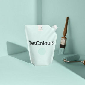 YesColours Graceful Aqua matt emulsion paint, 1 Litre, Premium, Low VOC, Pet Friendly, Sustainable, Vegan