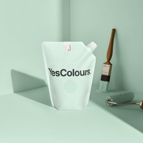 YesColours Graceful Green matt emulsion paint, 1 Litre, Premium, Low VOC, Pet Friendly, Sustainable, Vegan