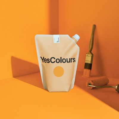 YesColours Iconic Orange matt emulsion paint, 2.5 Litre tub
