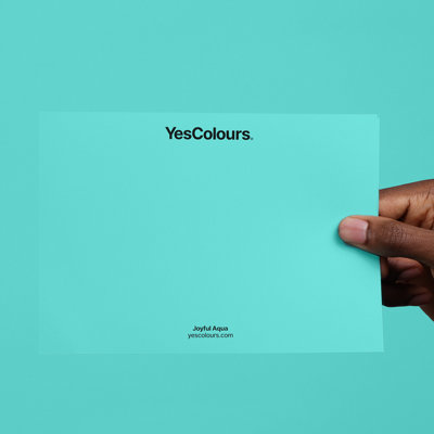 YesColours Joyful Aqua paint swatch, perfect colour match DIY at B&Q